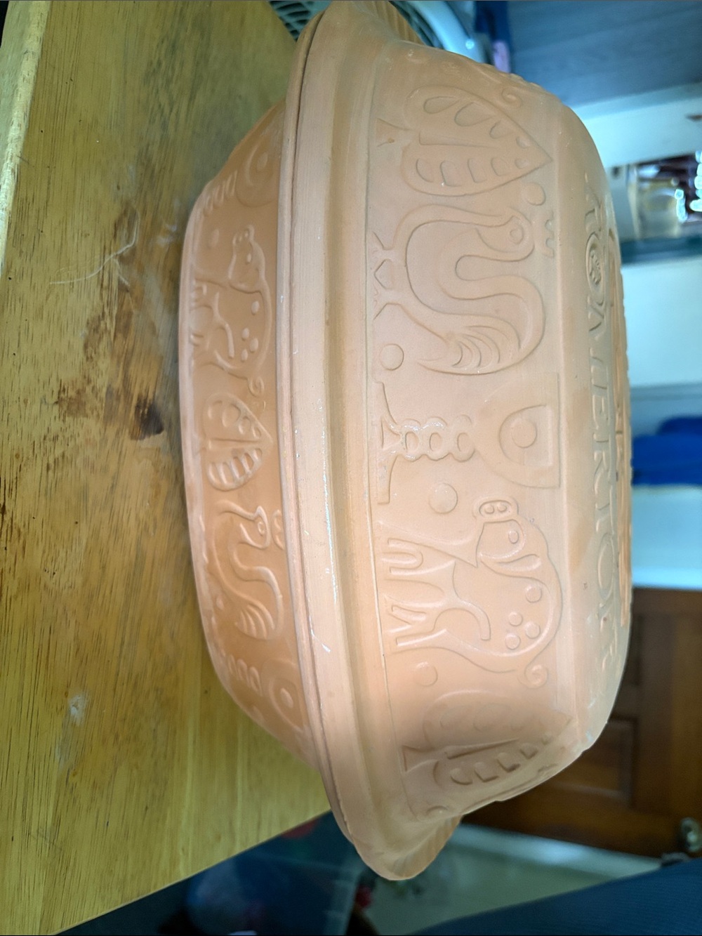 RARE Vintage Romertopf 113 Unglazed Clay Roasting or Bread Pan Made in W Germany